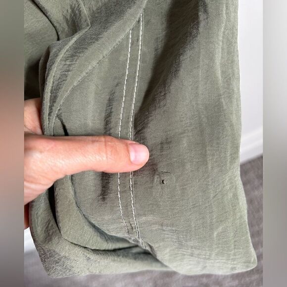 Zara Green Long Sleeves Belted Jumpsuit - Picture 14 of 15